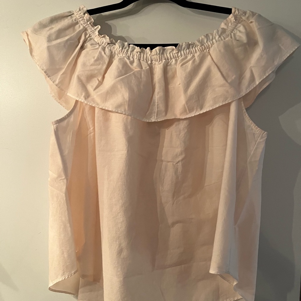 Free People Ruffle Neck Top - NEW! - Picture 2 of 5